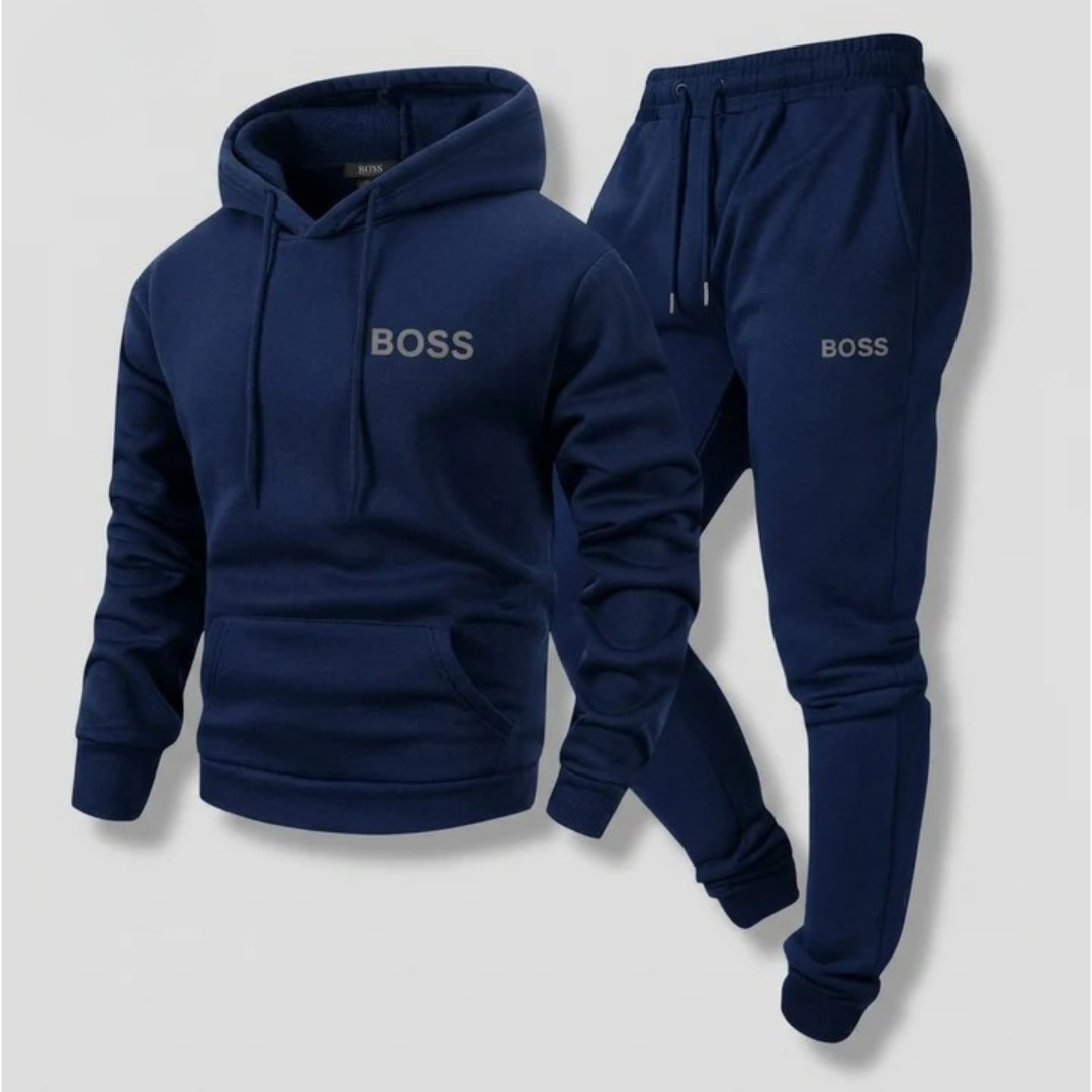 Hoodie & Jogger Tracksuit Set – Navy Blue