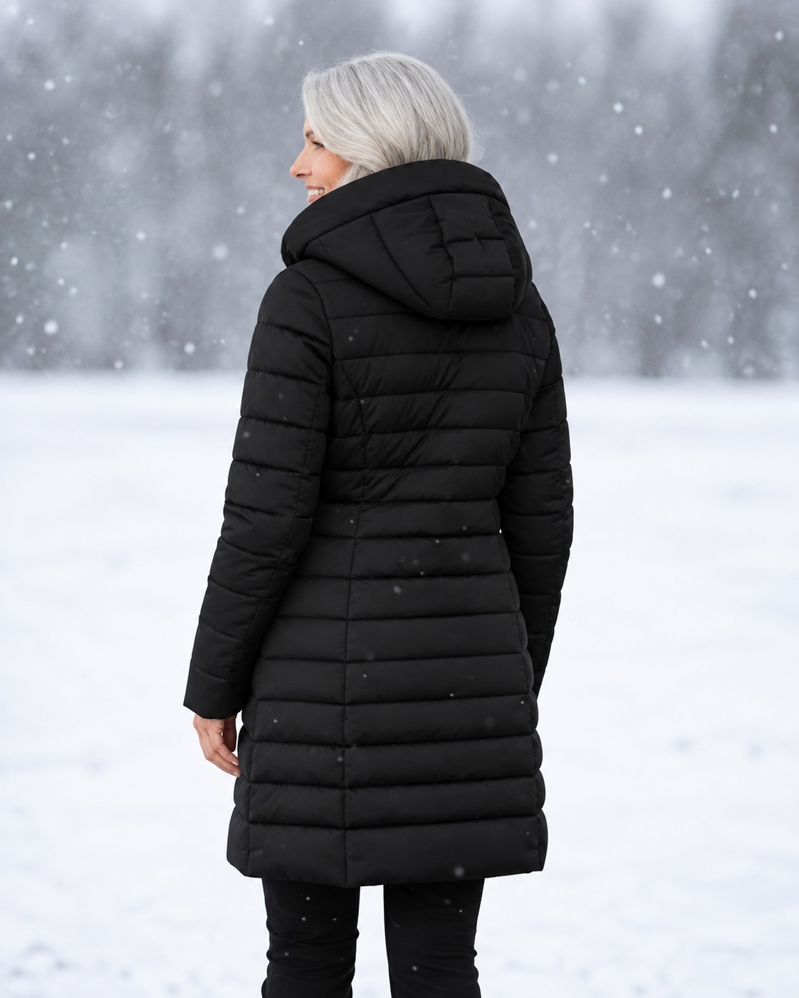 Fleece Lined Quilted Coat – view 10