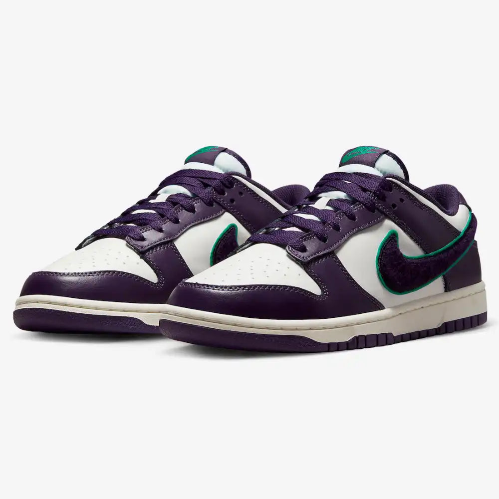 Nike Dunk Low Chenille Swoosh Sail Grand Purple — view 6