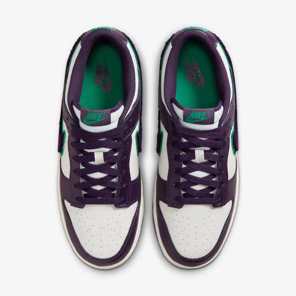 Nike Dunk Low Chenille Swoosh Sail Grand Purple — view 3