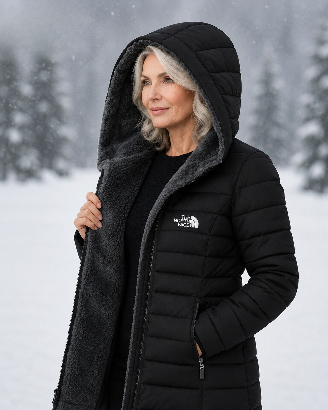 Fleece Lined Quilted Coat – view 8