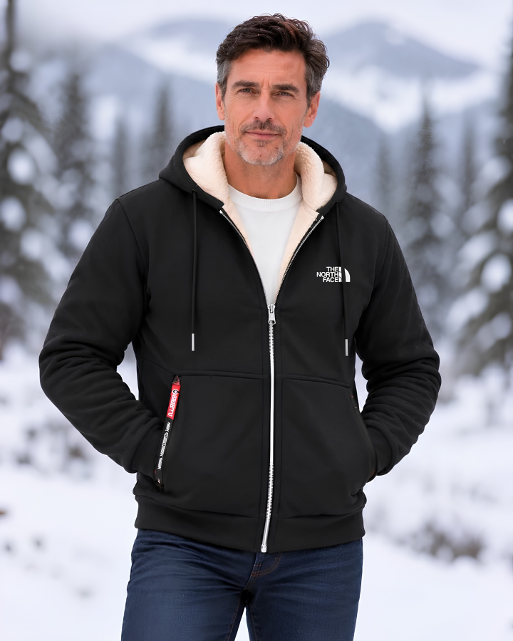 Contrast-Lined Hooded Jacket – view 2