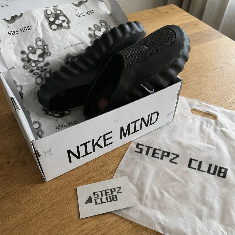 Nike Mind slides in Stepz Club packaging