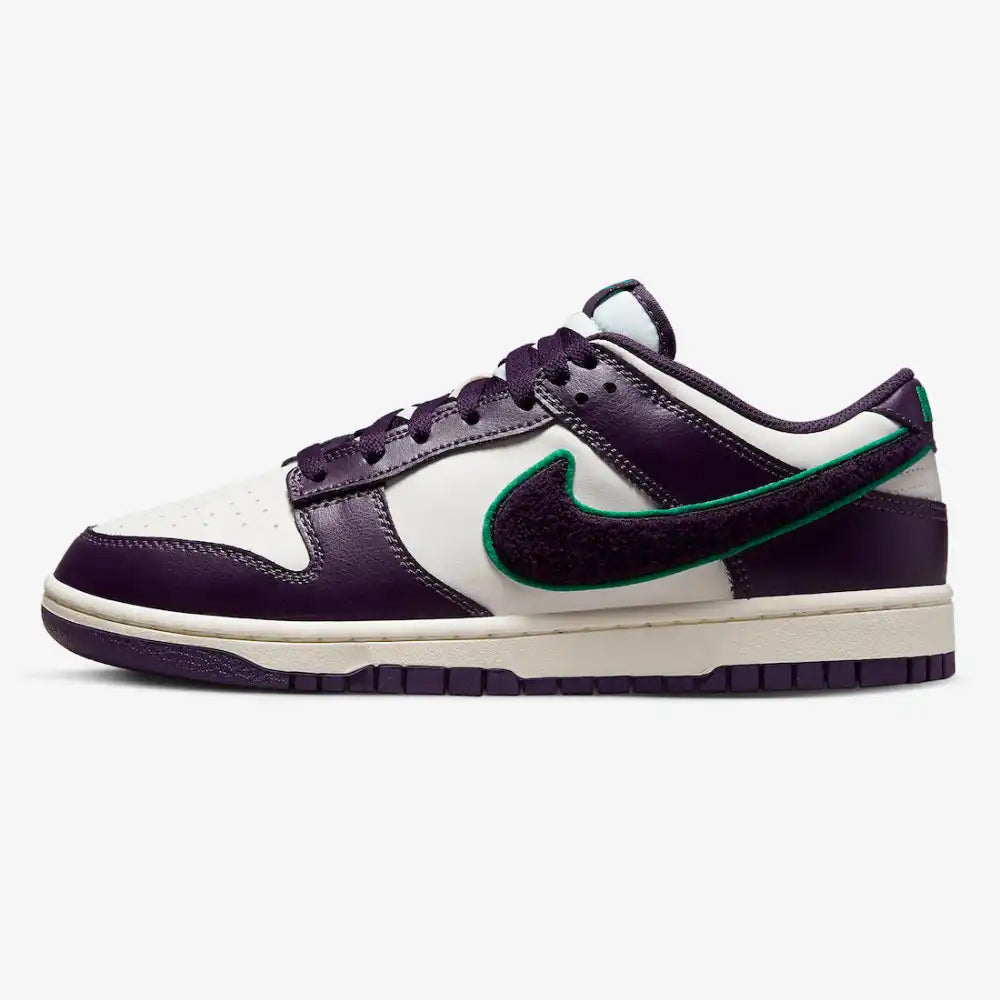 Nike Dunk Low Chenille Swoosh Sail Grand Purple — view 2