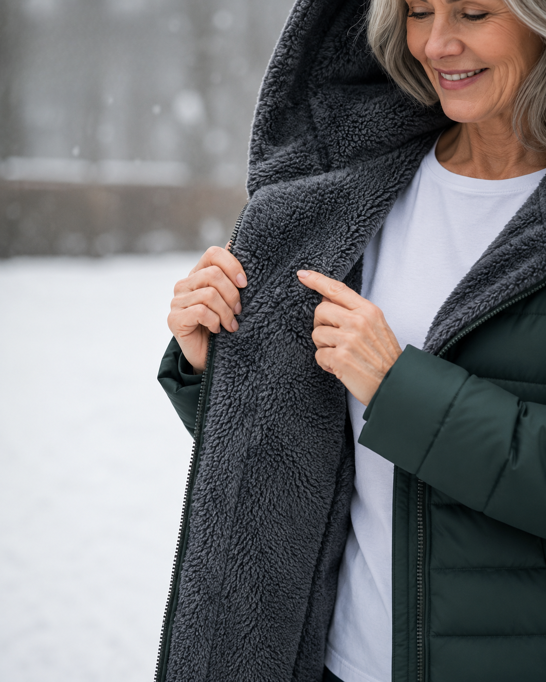 Fleece Lined Quilted Coat – view 16