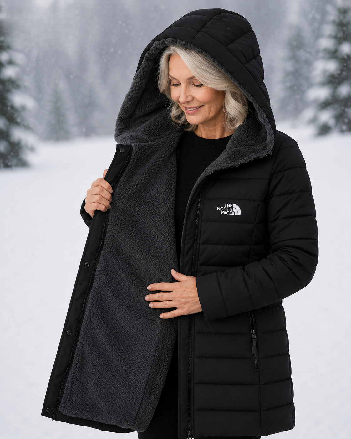 Fleece Lined Quilted Coat – view 7