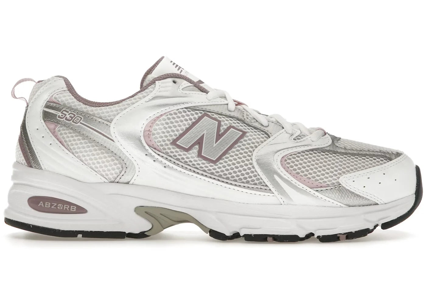 New Balance 530 White Silver Metallic Ice Wine