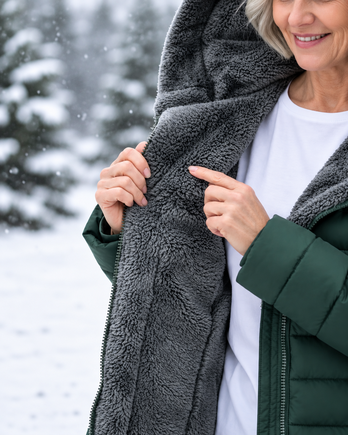 Fleece Lined Quilted Coat – view 18