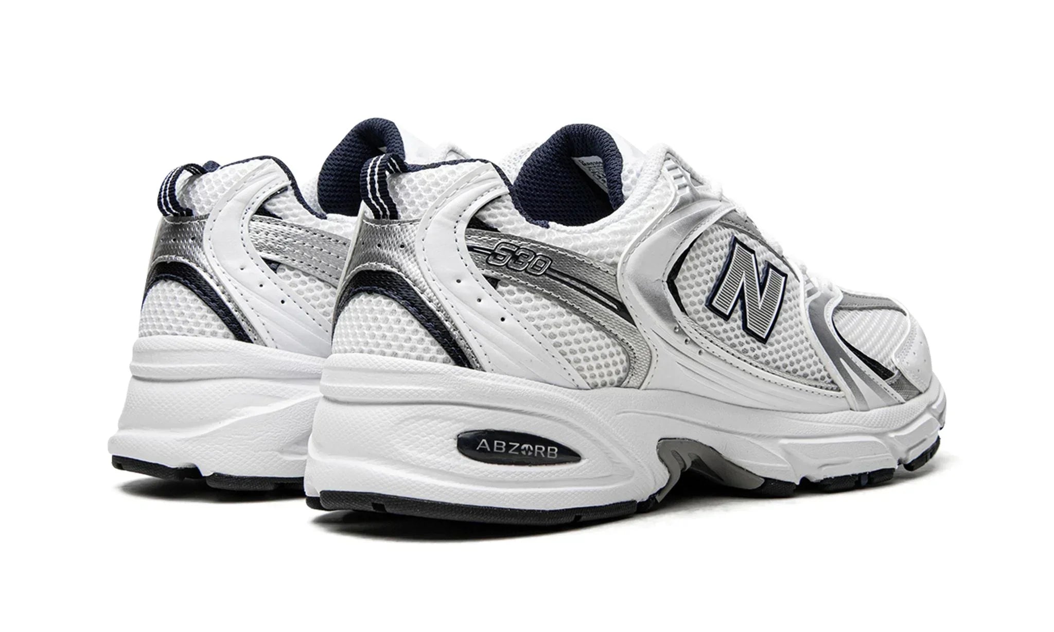 New Balance 530 White Silver Navy — view 3